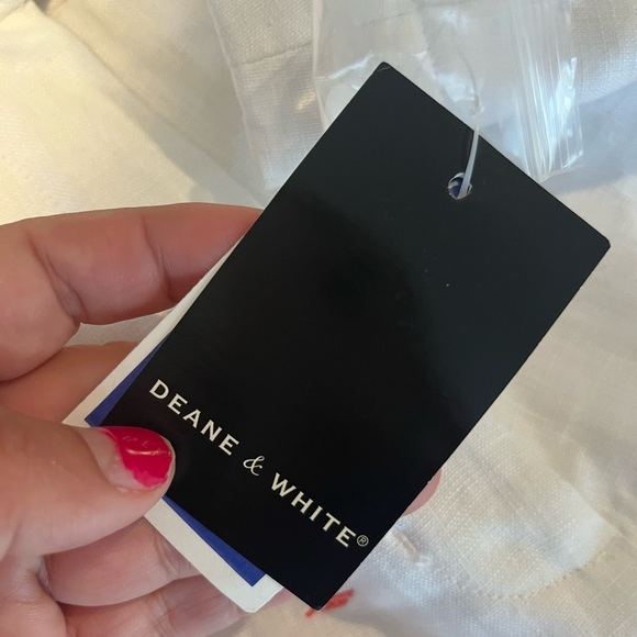 Deanne and white  100 cotton pants with flamingo 🦩 embroidered - Picture 5 of 7